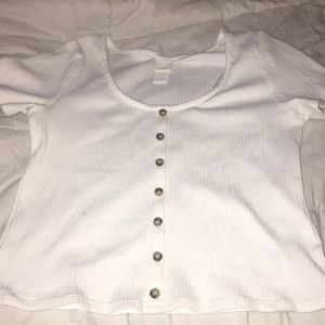 White button down t-shirt
